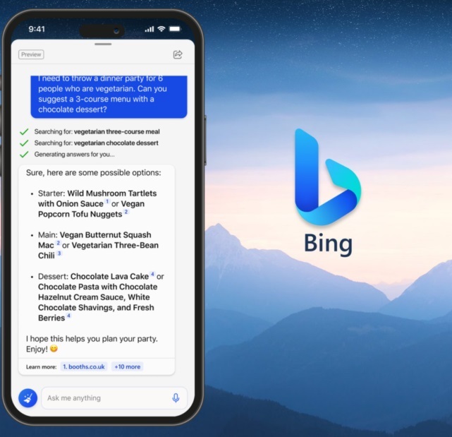 Bing on mobile